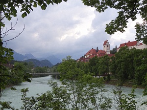 View of Fussen from the Lech river
